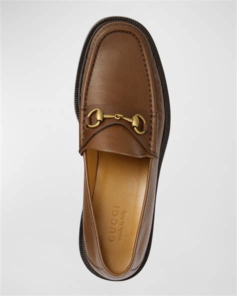 Gucci Men's Roos Leather Bit Loafers 